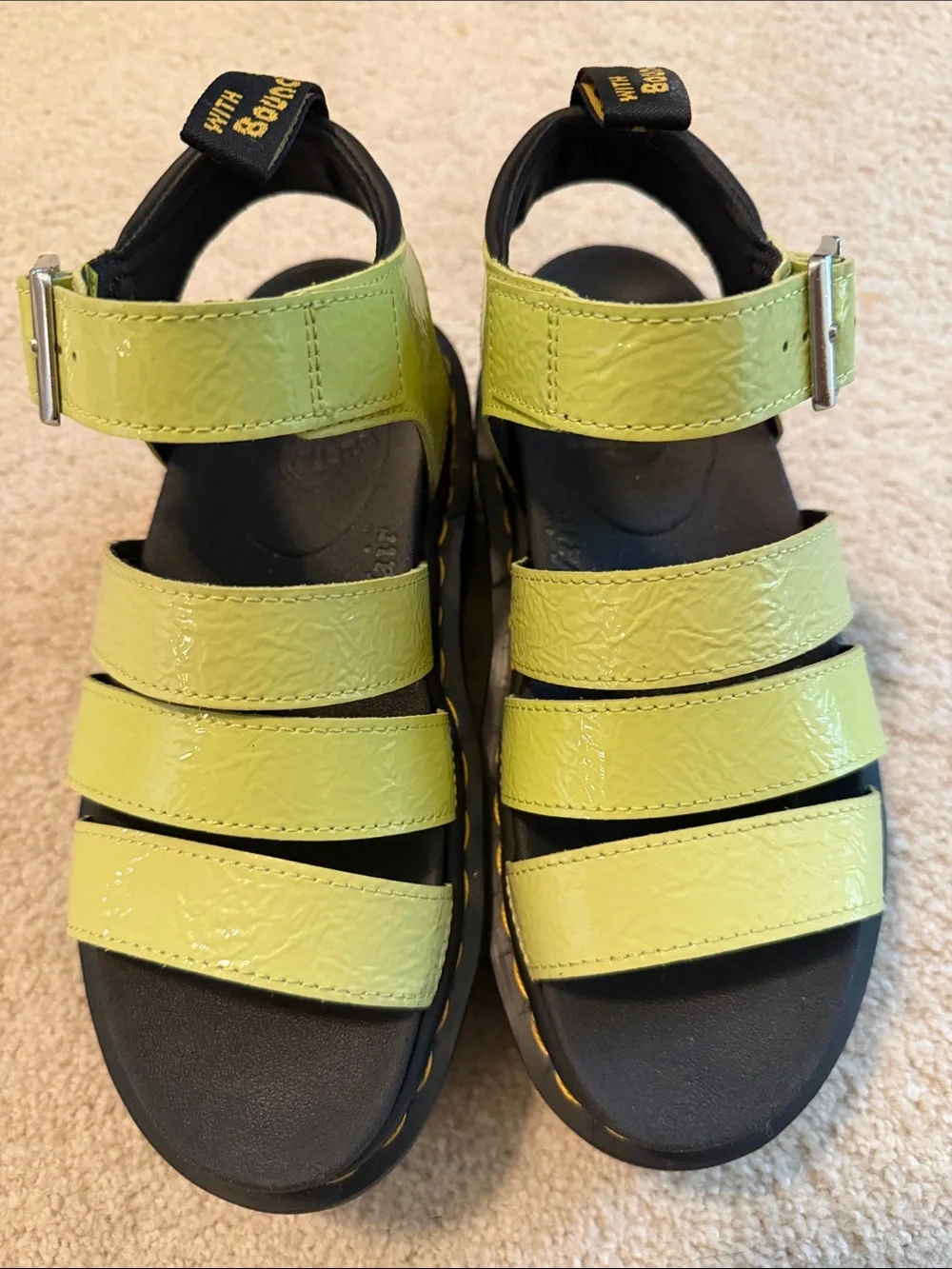 Lime Green Strappy Sandals